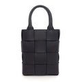 Bottega Veneta Shoulder Bag Cassette Mini Tote Black Lambskin Gold