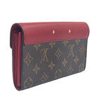 Louis Vuitton Portefeuille Pallas Monogram Initials Leather Brown Red Bifold — view 2