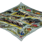 Hermes Scarf Pleated Silk Chantilly Racetrack Gray — view 4