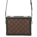 Louis Vuitton Shoulder Bag Monogram Macassar Clutch Box Black