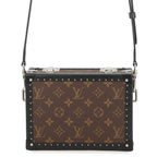 Louis Vuitton Shoulder Bag Monogram Macassar Clutch Box Black
