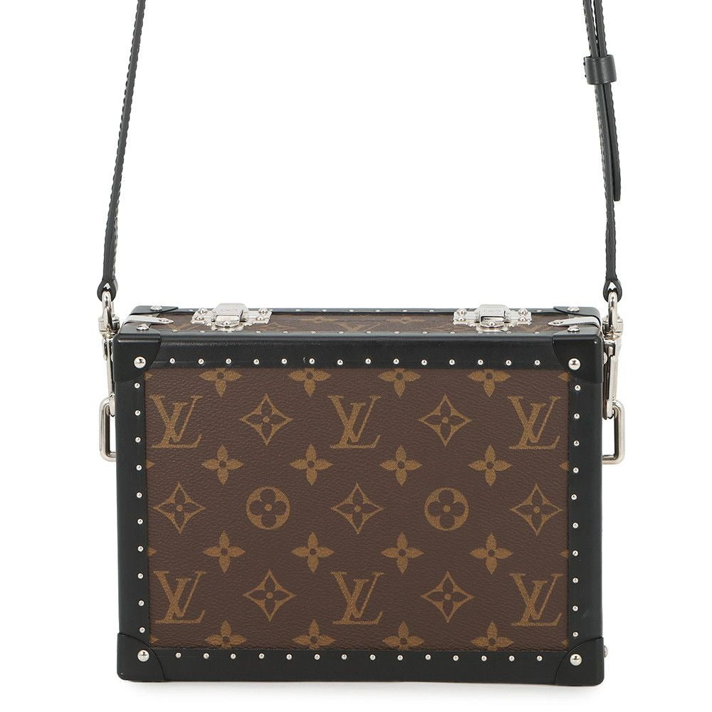 Louis Vuitton Shoulder Bag Monogram Macassar Clutch Box Black