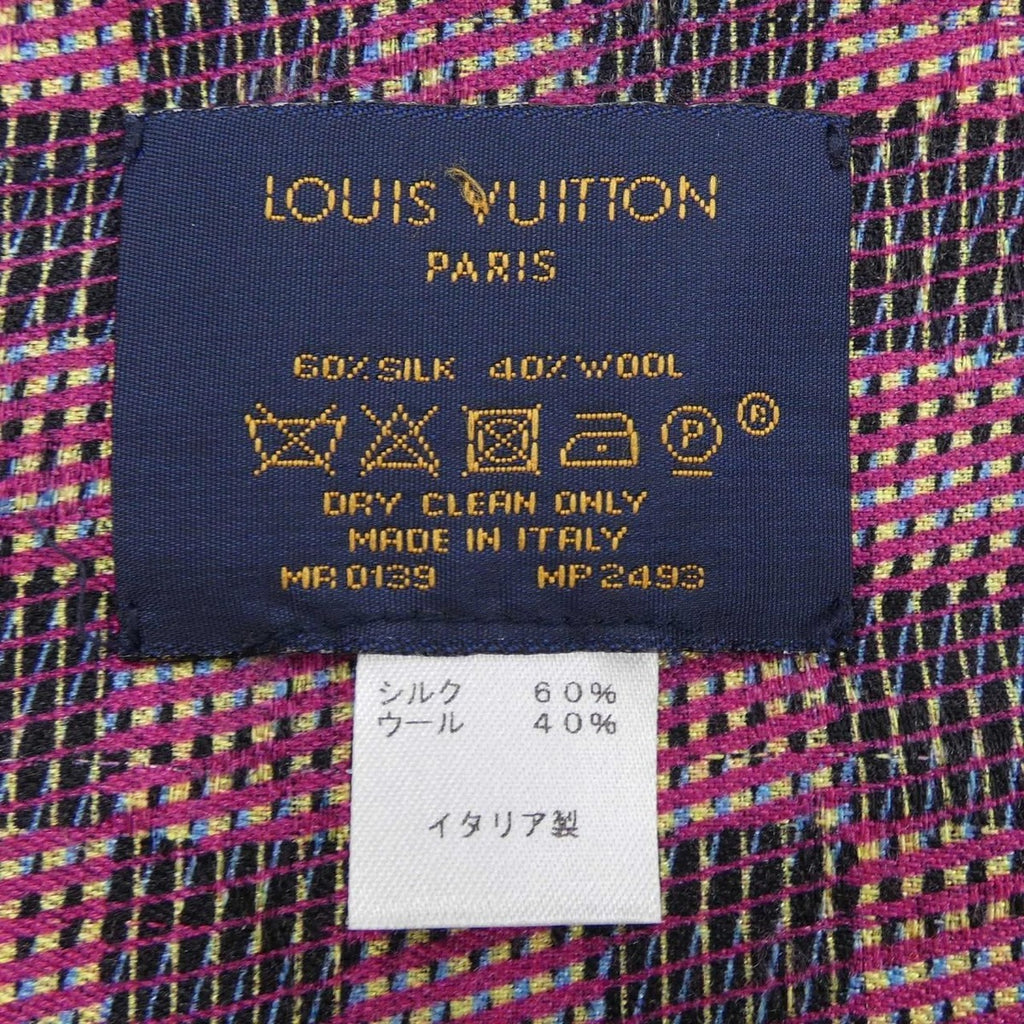 Louis Vuitton LV Pop Shawl Black Blue Yellow Purple — view 3