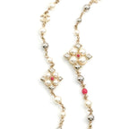 Chanel Choker Gold Silver Pink Coco Mark Long Necklace