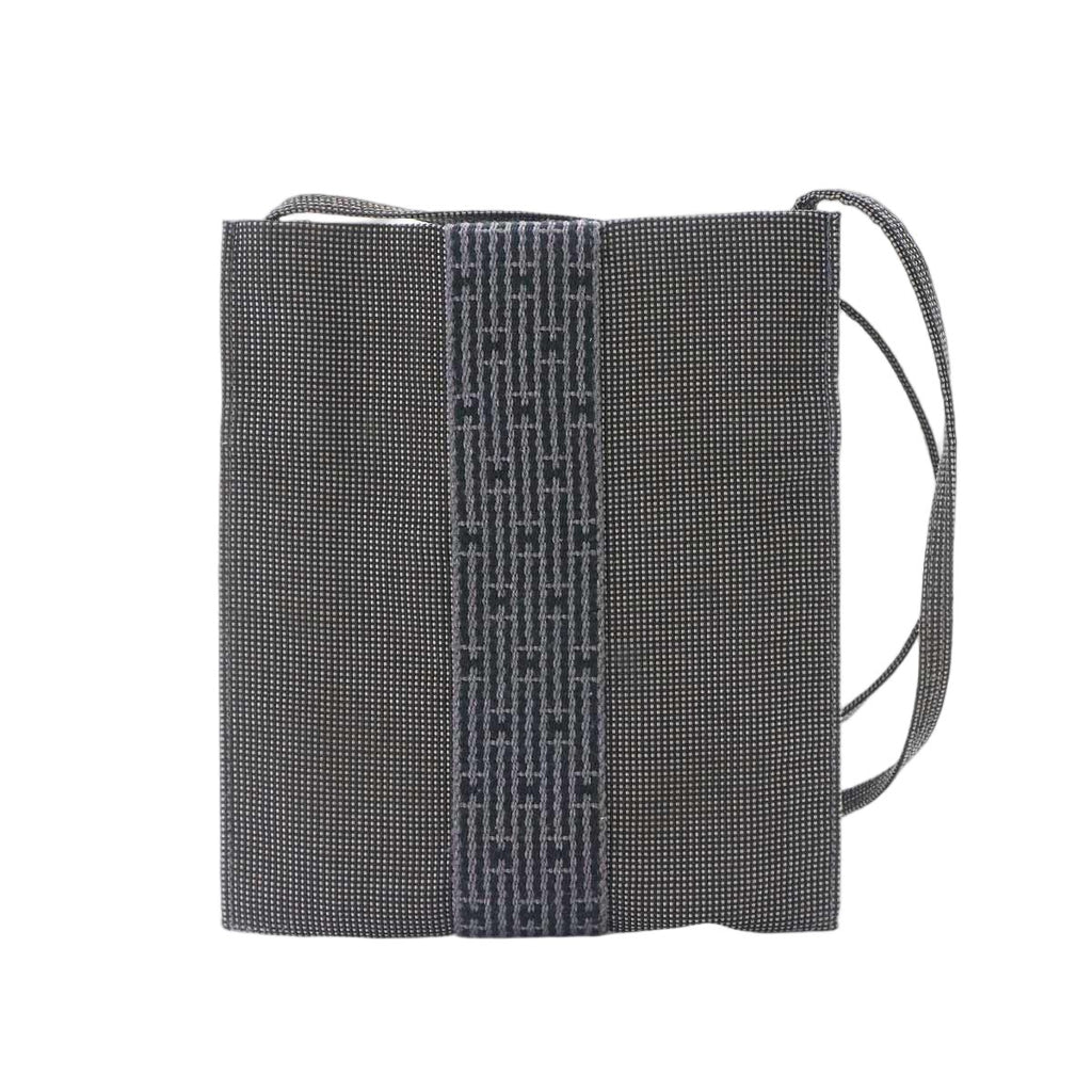 Hermes Her Line Pochette Shoulder Bag Canvas Gray Herline