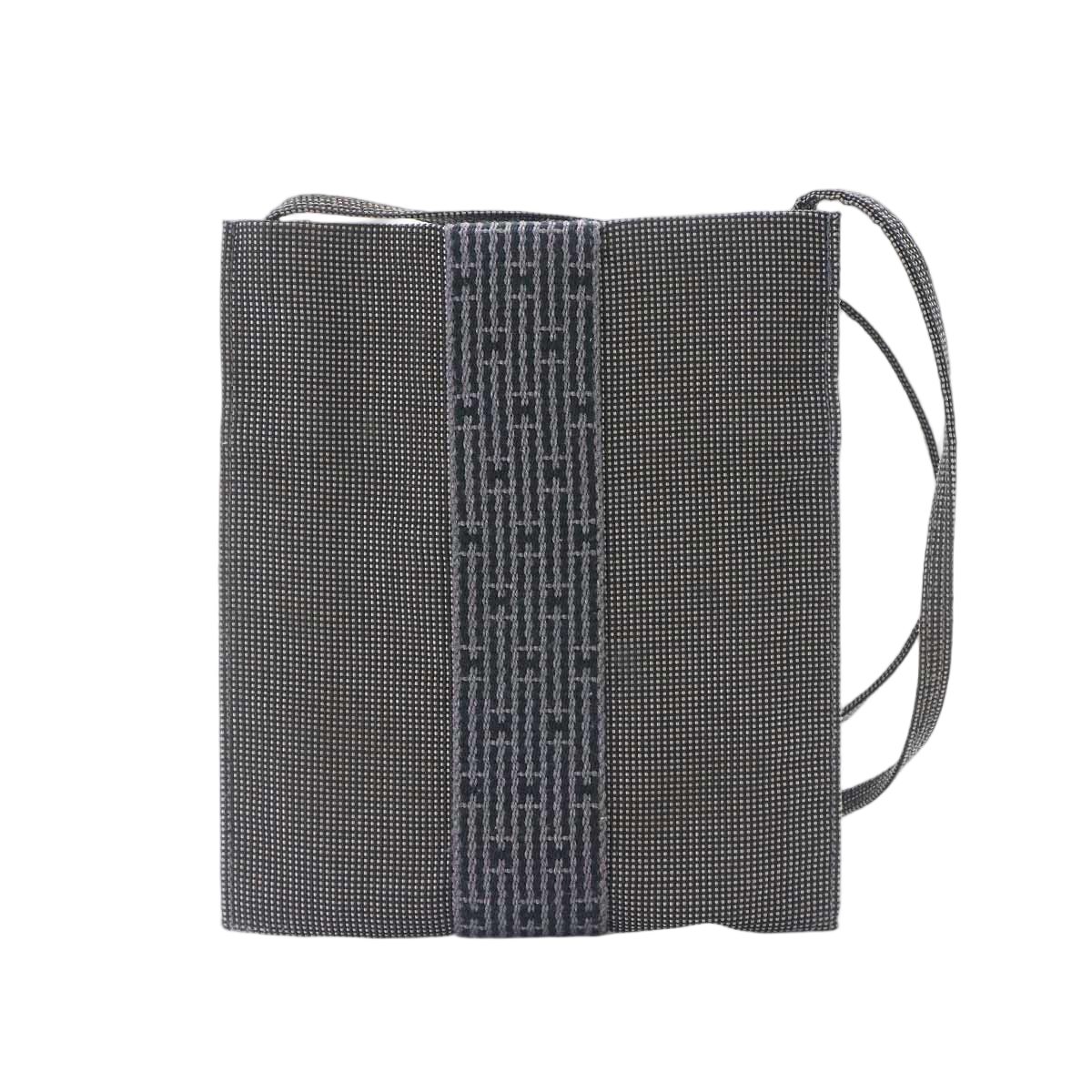 Hermes Her Line Pochette Shoulder Bag Canvas Gray Herline