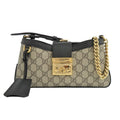 Gucci Padlock Small Shoulder Bag Black GG Supreme Canvas