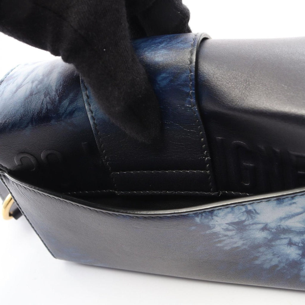 Dior Shoulder Bag 30 Montaigne Box Navy Black Leather — view 7