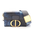 Dior Shoulder Bag 30 Montaigne Box Navy Black Leather