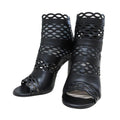 Christian Dior Tattoo Cutwork Open Toe Leather Booties Sandals 35 1/2 D Equivalen