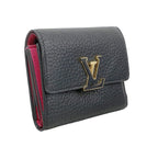 Louis Vuitton Trifold Wallet Taurillon Portefeuille Capucines XS Noir — view 2
