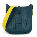 Hermes Evelyne TPM Amazon Col Vert Silver Taurillon Shoulder Bag