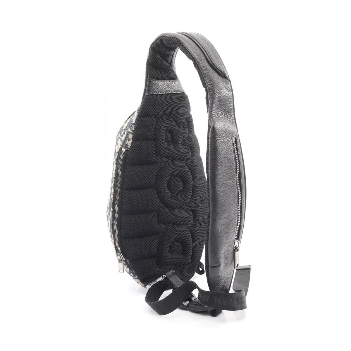 Dior Waist Bag Scarab Black Navy Canvas Leather Beige — view 2