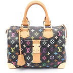 Louis Vuitton Speedy 30 Monogram Multicolor Sac Bag Black Tote Handbag — view 2