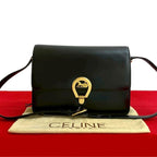 Celine Vintage Carriage Hardware Horseshoe Leather Semi
