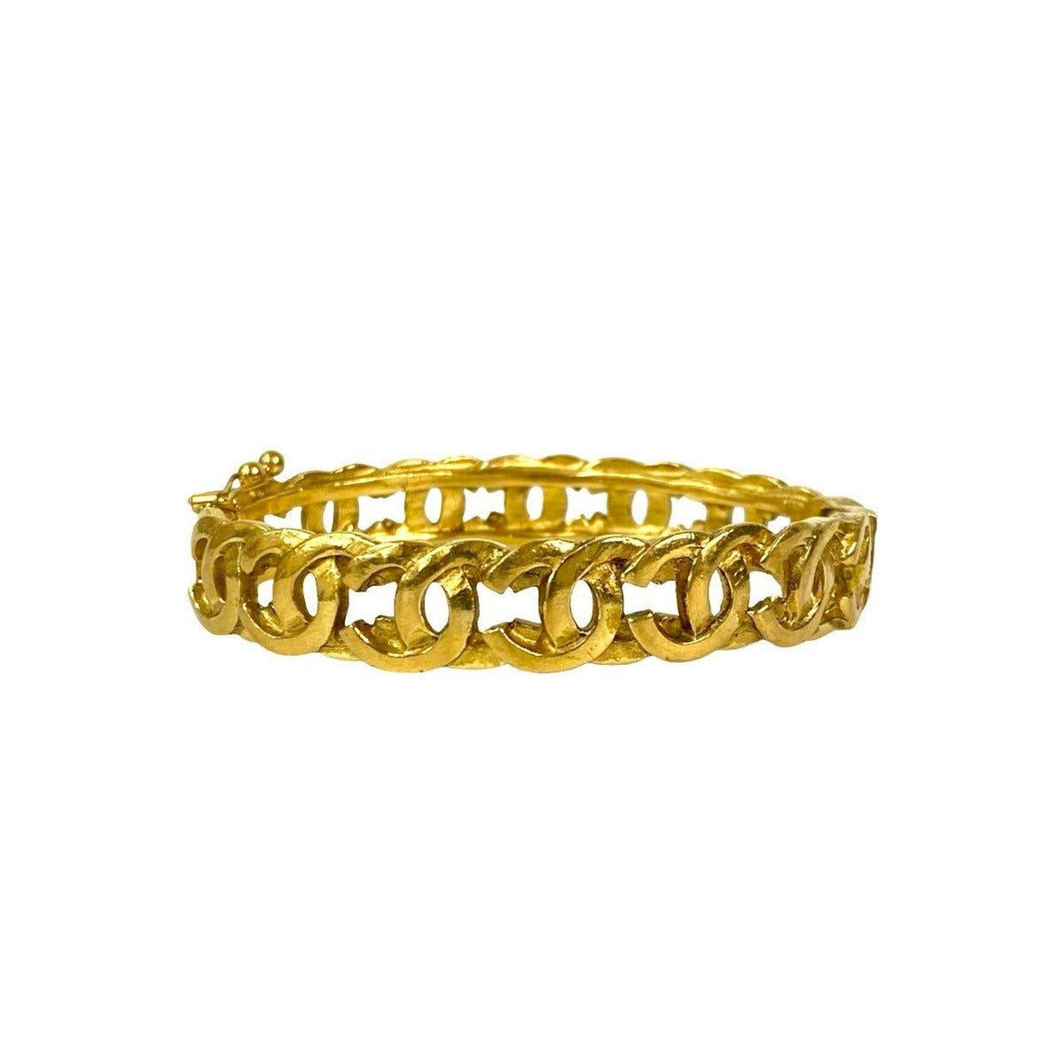 Chanel and Comment Vintage CC Logo Bracelet Bangle — view 3