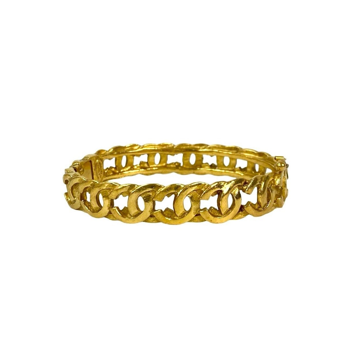 Chanel and Comment Vintage CC Logo Bracelet Bangle — view 4