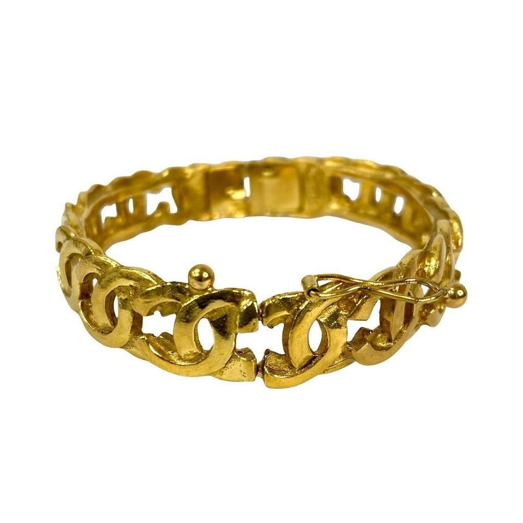 Chanel and Comment Vintage CC Logo Bracelet Bangle — view 5