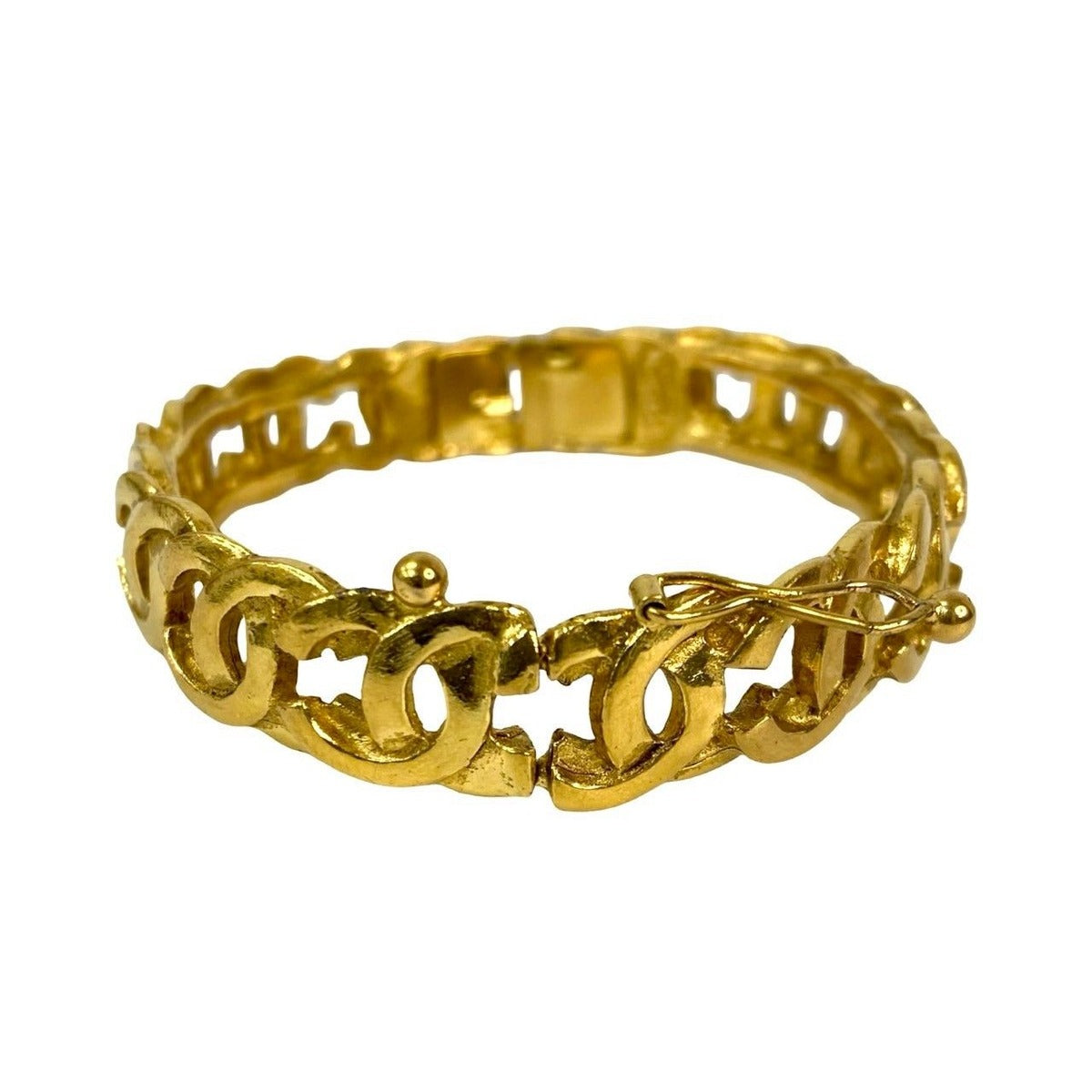 Chanel and Comment Vintage CC Logo Bracelet Bangle — view 5