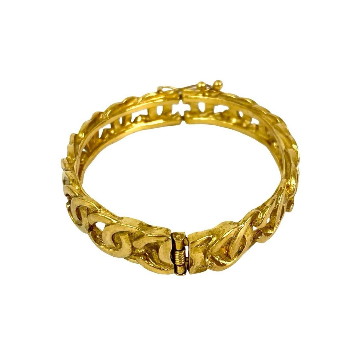 Chanel and Comment Vintage CC Logo Bracelet Bangle — view 6