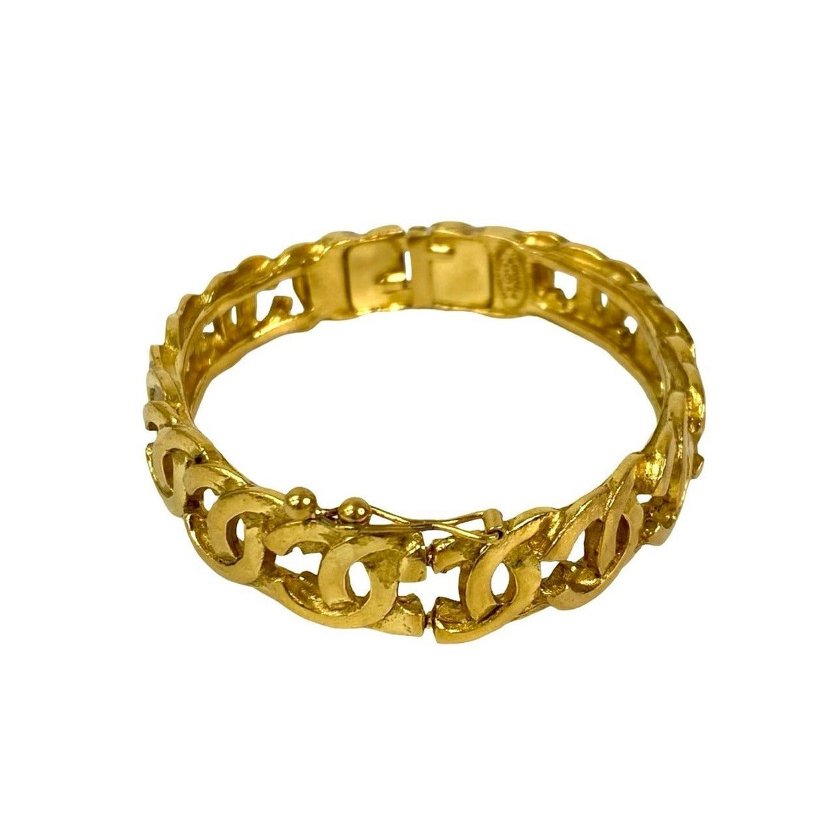 Chanel and Comment Vintage CC Logo Bracelet Bangle — view 8