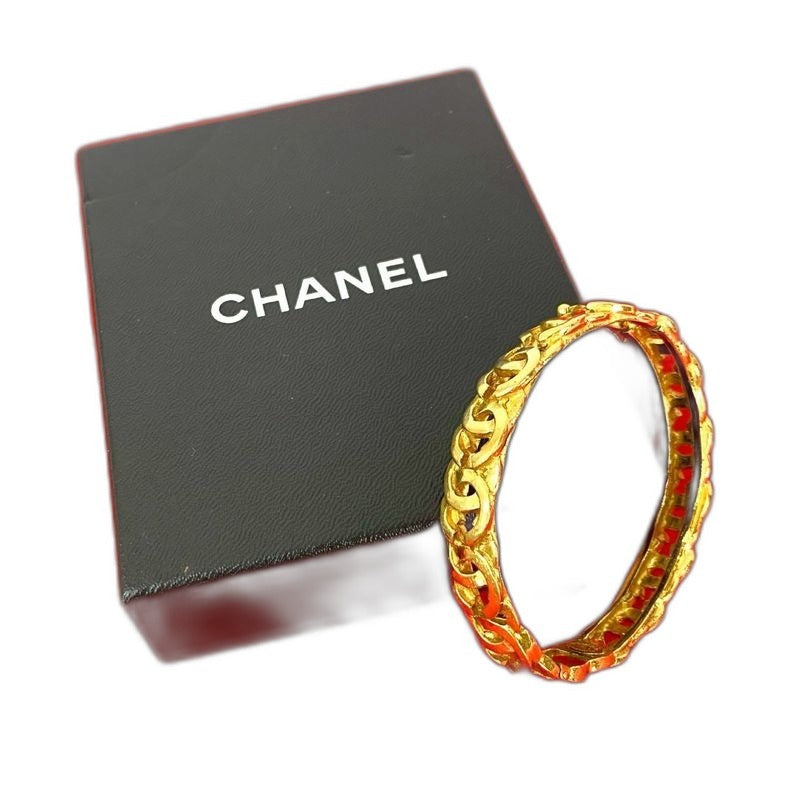 Chanel and Comment Vintage CC Logo Bracelet Bangle
