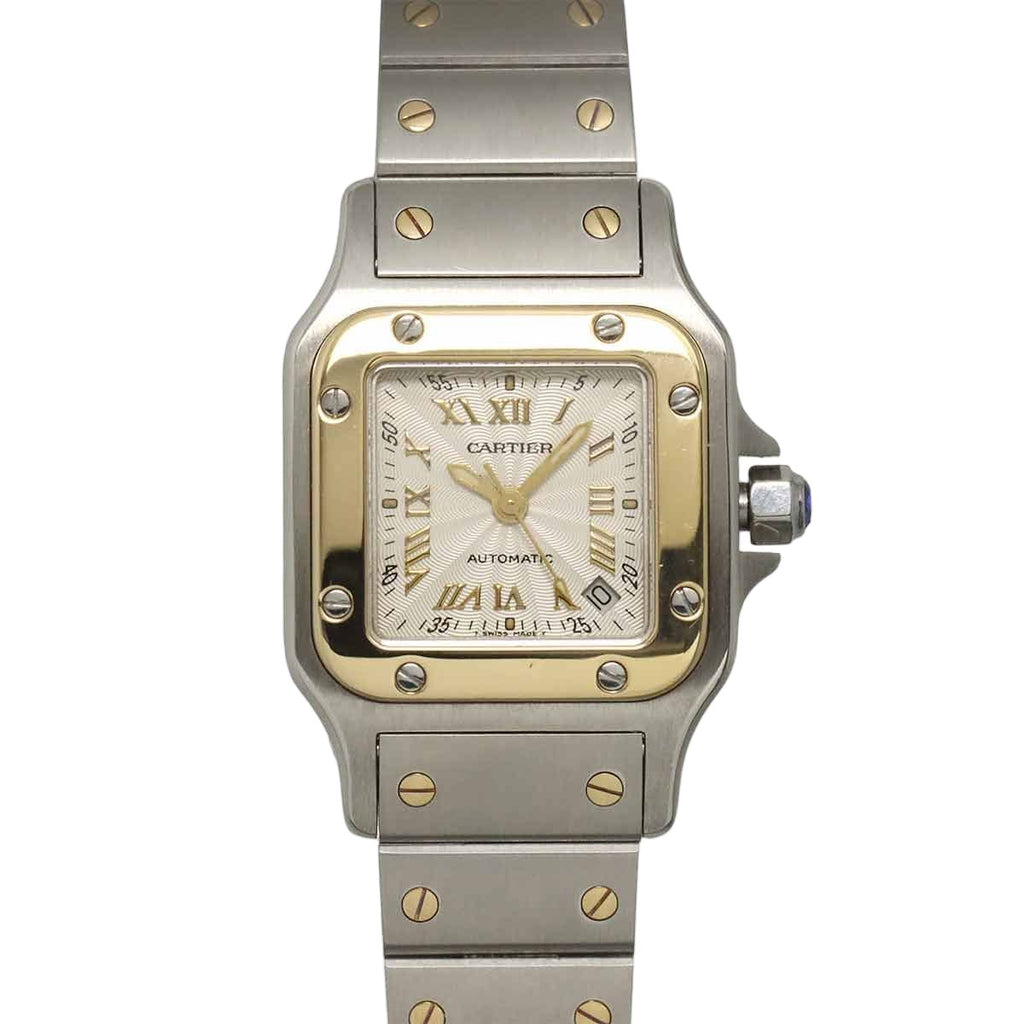 Cartier Santos Galbee SM Anniversary Limited Watch Date YG Automatic Winding