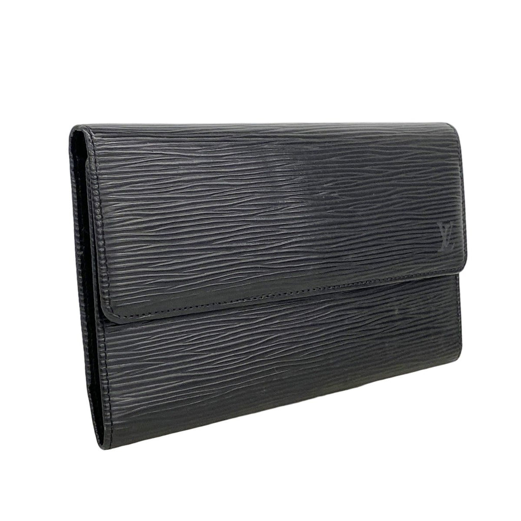 Louis Vuitton Trifold Wallet Epi Portefeuille International Noir — view 2