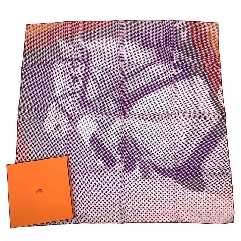 Hermes Scarf Silk Carre 90 le Saut H Multicolor Box