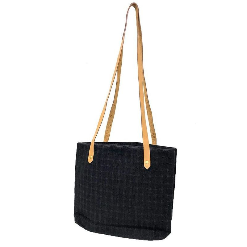 Hermes Amedaba Cabas De Poche Tote Bag Canvas Black