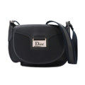 Dior Trotter Street Chic Shoulder Bag Canvas Leather Black