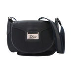 Dior Trotter Street Chic Shoulder Bag Canvas Leather Black