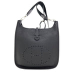 Hermes Evelyne 3 PM Silver Shoulder Bag Taurillon