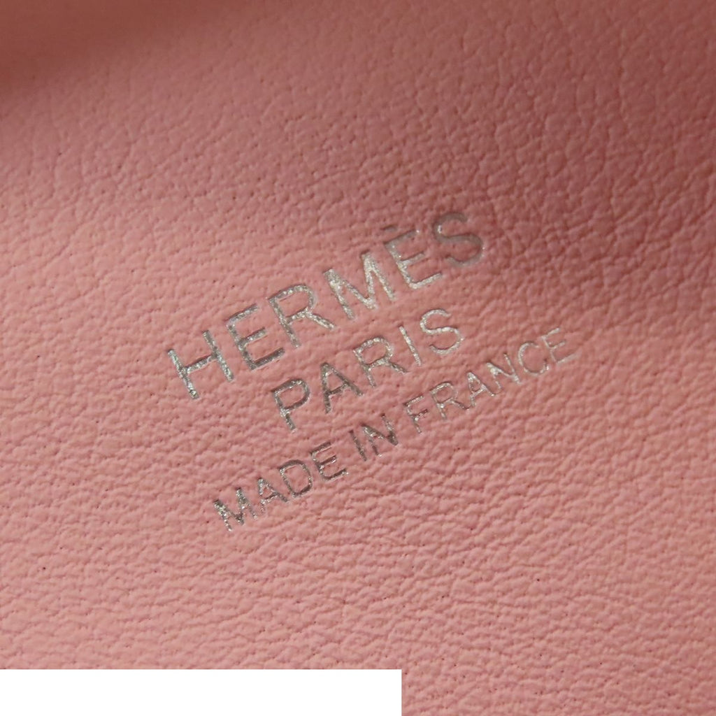 Hermes Mini Plume 20 Rose Sakura Silver Swift Handbag — view 6