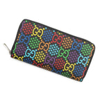 Gucci Wallet GG Psychedelic Zip Around Round Black Multicolor