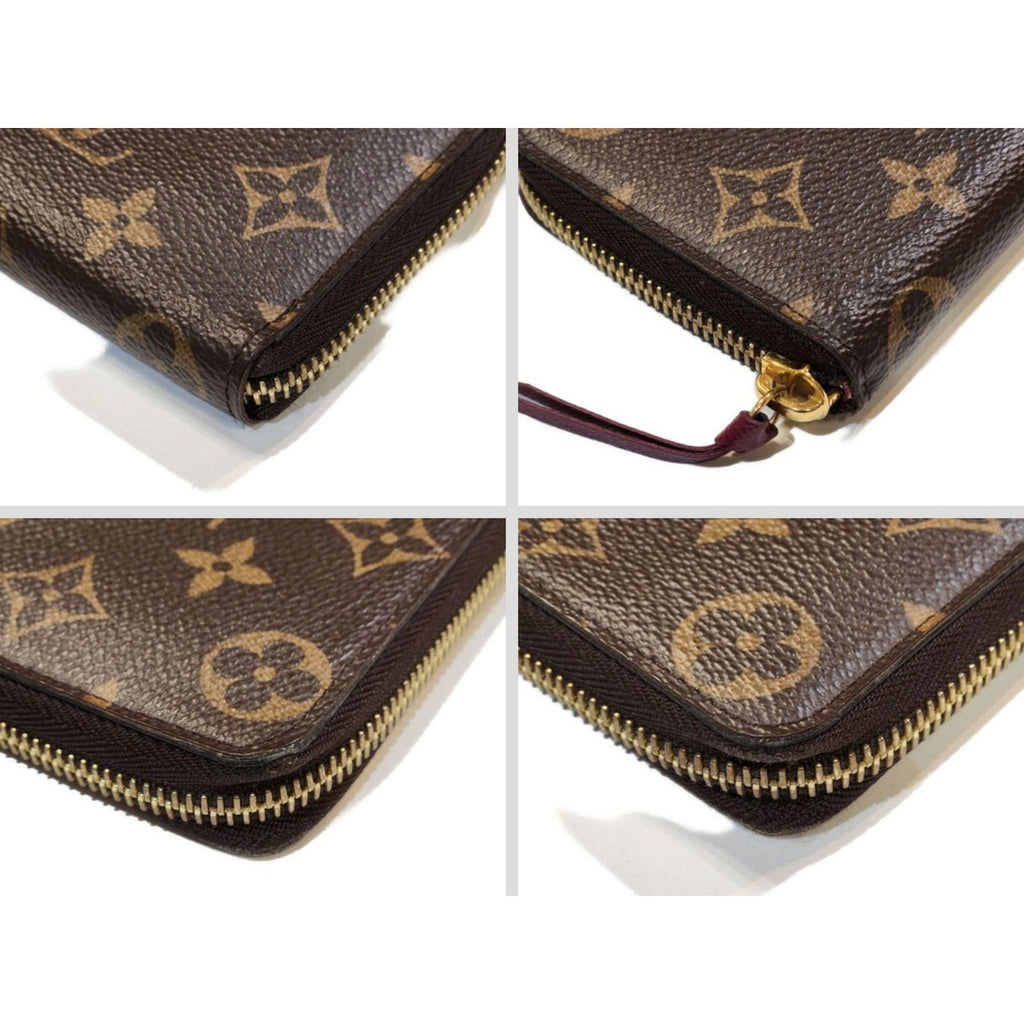Louis Vuitton Portefeuille Clemence Monogram Fuchsia Zip Around Wallet — view 9