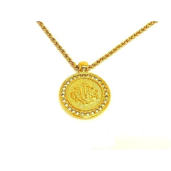Dior Necklace Gold Metal Emblem — view 2