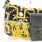 Fendi Mamma Baguette Beaded Fringe Shoulder Bag Bucket Hand FF — view 4