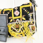 Fendi Mamma Baguette Beaded Fringe Shoulder Bag Bucket Hand FF — view 5