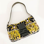 Fendi Mamma Baguette Beaded Fringe Shoulder Bag Bucket Hand FF — view 2