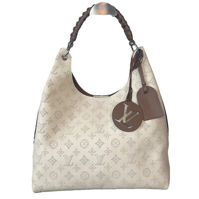 Louis Vuitton Monogram Carmel Hobo Mahina Leather Shoulder Tote Bag — view 3