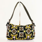 Fendi Mamma Baguette Beaded Fringe Shoulder Bag Bucket Hand FF — view 3