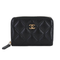 Chanel Quilted Classic Zip Coin Purse Caviar Leather