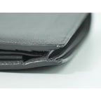 Saint Laurent Leather Fold Wallet Compact Gray — view 6