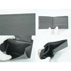 Saint Laurent Leather Fold Wallet Compact Gray — view 8