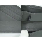 Saint Laurent Leather Fold Wallet Compact Gray — view 9