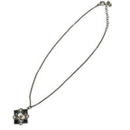 Chanel Necklace CC Logo Gripois Rhinestone Pendant Vintage