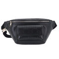 Gucci GG Embossed Belt Bag Leather Black Silver