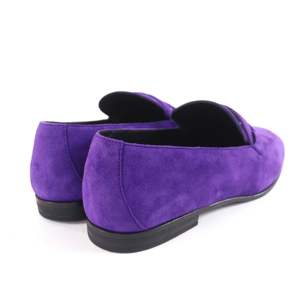 Hermes Suede Leather Honest Moccasins Loafers Purple 36 Boxes — view 3