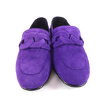 Hermes Suede Leather Honest Moccasins Loafers Purple 36 Boxes — view 4